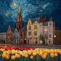 downtown Pella during Tulip Time — ceramic art tile