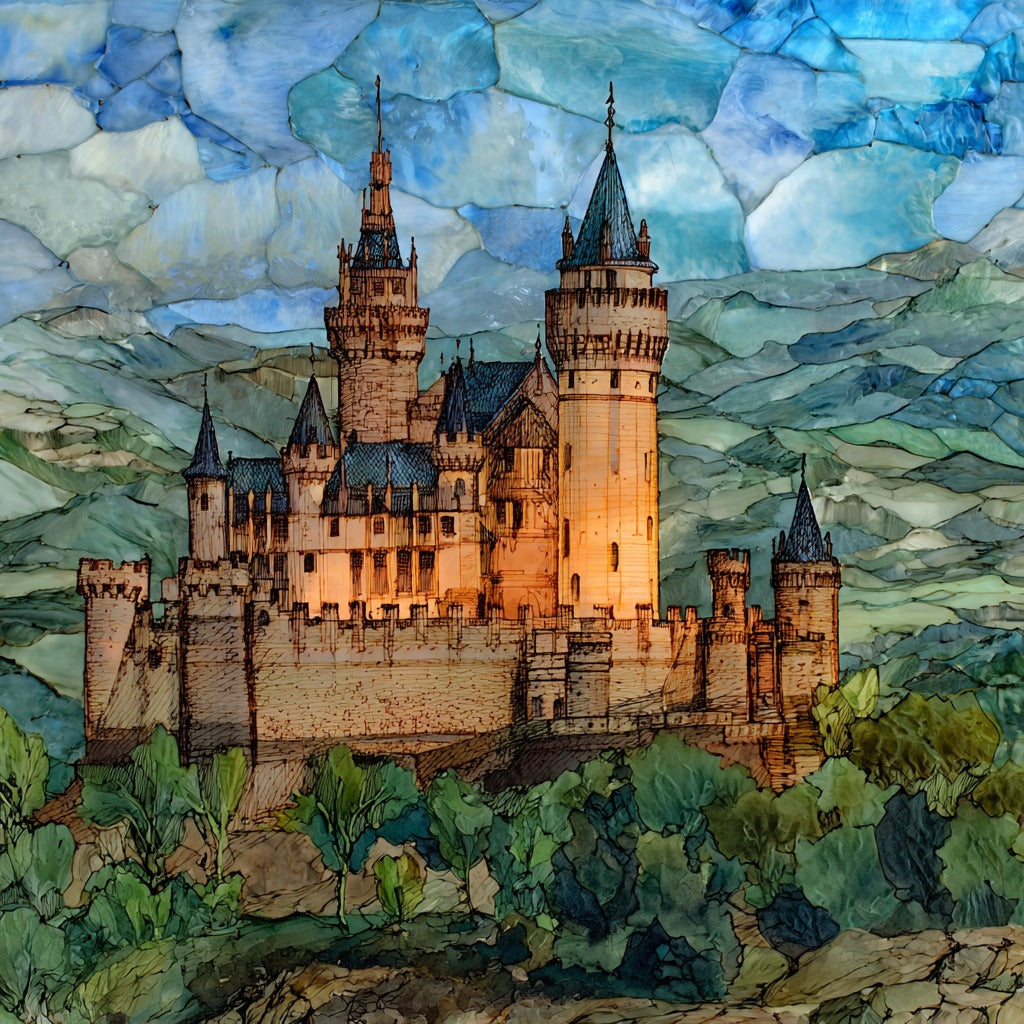 Segovia Alcazar Storybook Castle — ceramic art tile