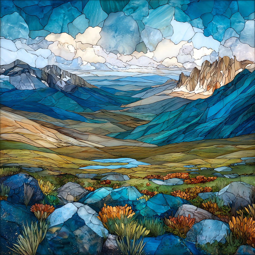 the Beartooth Highway climbing — ceramic art tile