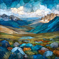 the Beartooth Highway climbing — ceramic art tile