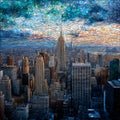 the Top of the Rock skyline view — ceramic art tile