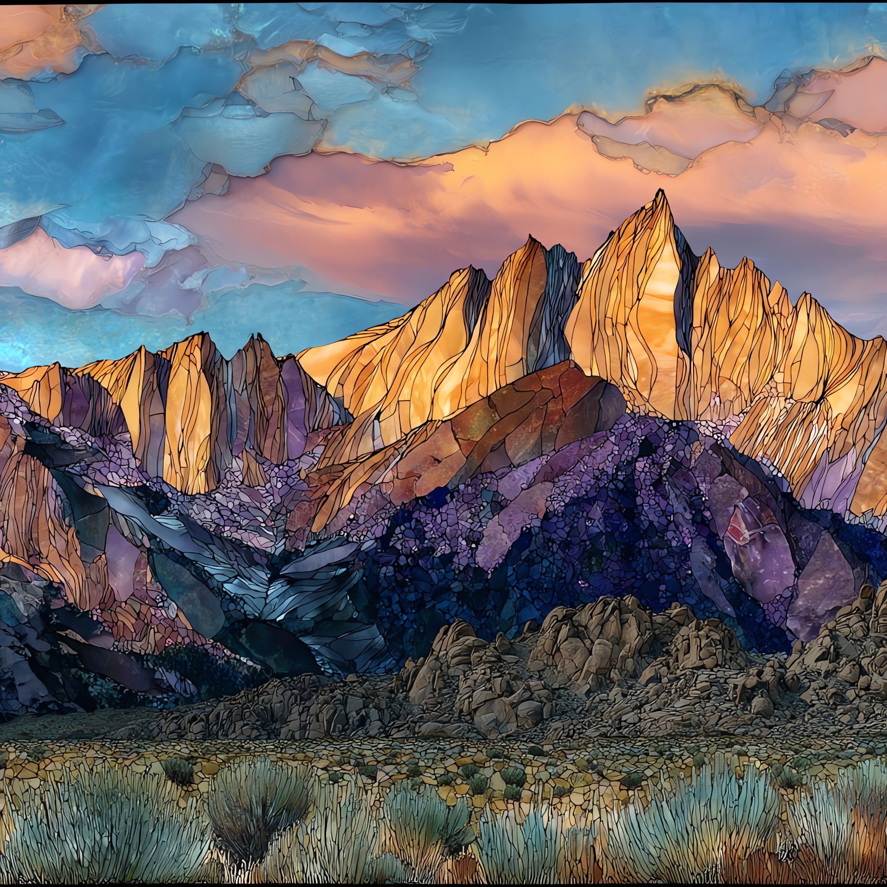 Mount Whitney Lone Pine — ceramic art tile