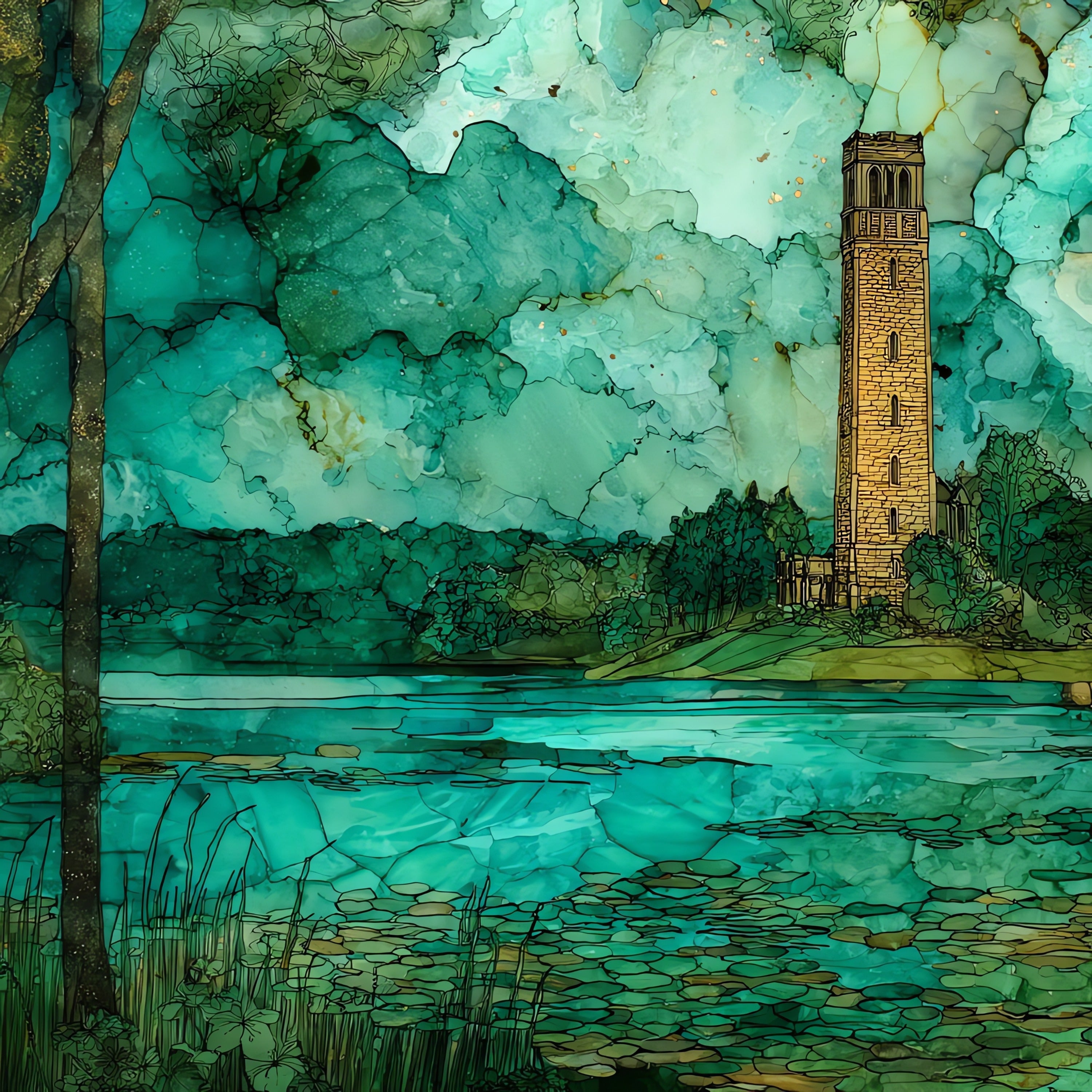 Lake Murray — ceramic art tile