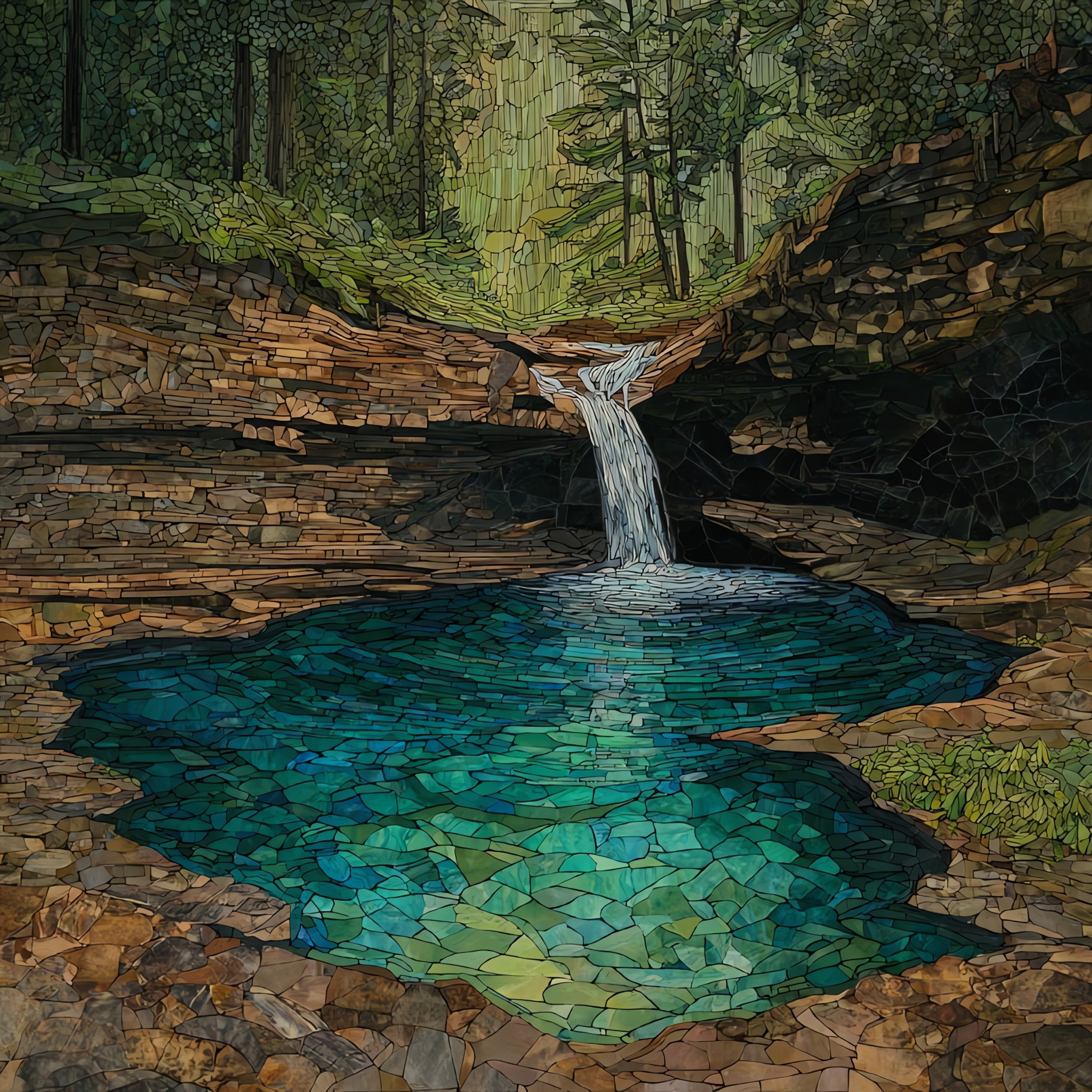 Devils Bathtub — ceramic art tile