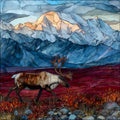 Denali National Park tundra — ceramic art tile