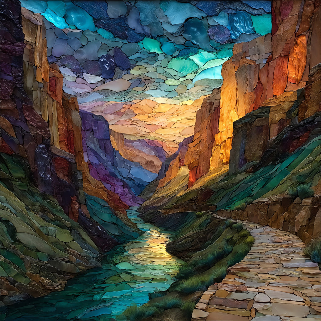 the Bright Angel Trail — ceramic art tile