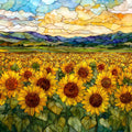 Capay Valley Sunflowers — ceramic art tile