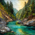 Smith River — ceramic art tile