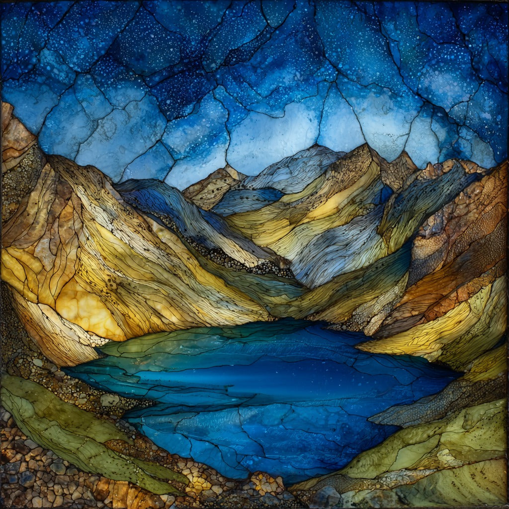 Picos de Europa Lakes of Covadonga — ceramic art tile