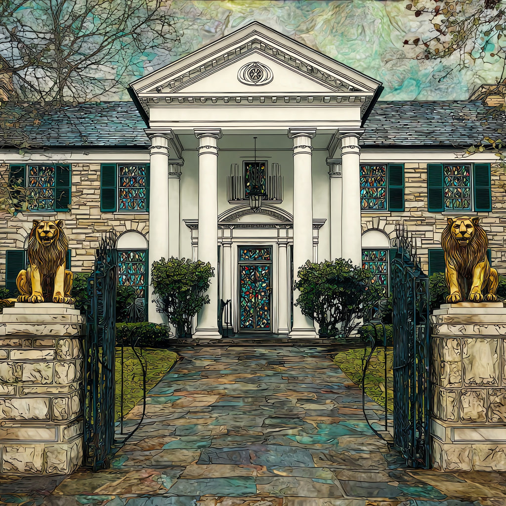 Graceland Mansion — ceramic art tile