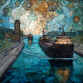 the Soo Locks — ceramic art tile