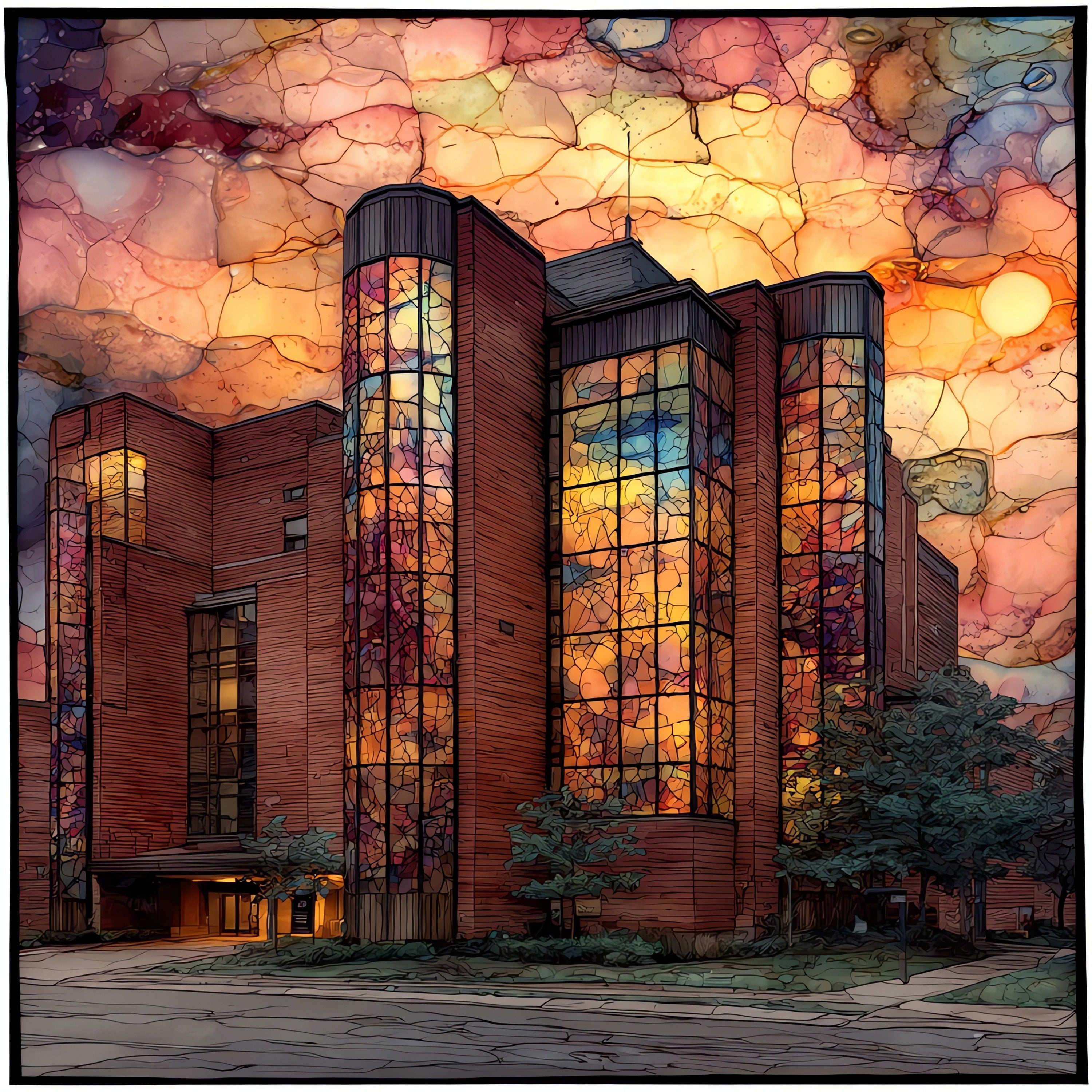 the NIH Bethesda main campus brick — ceramic art tile
