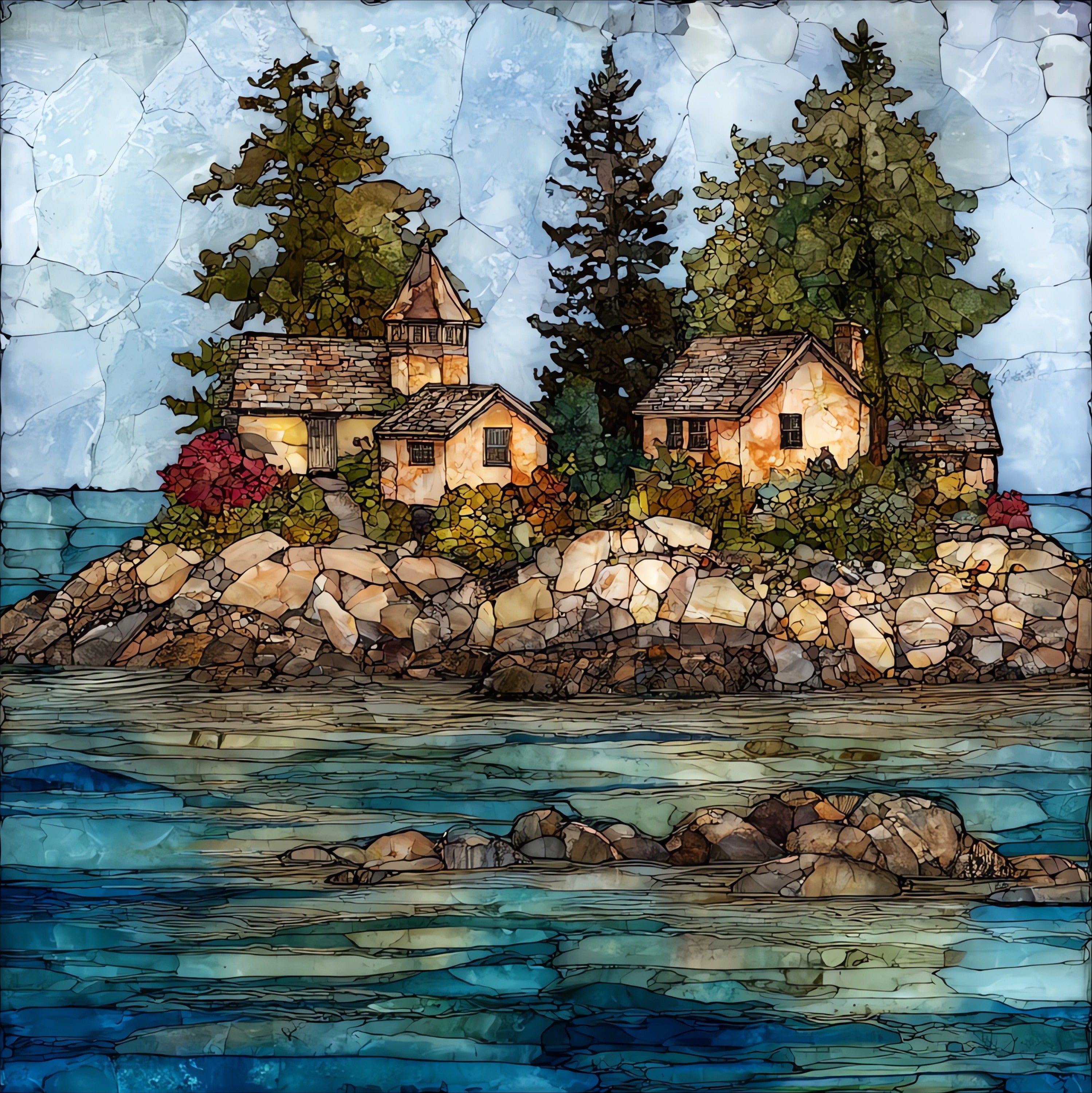 Branford Stony Creek Thimble — ceramic art tile