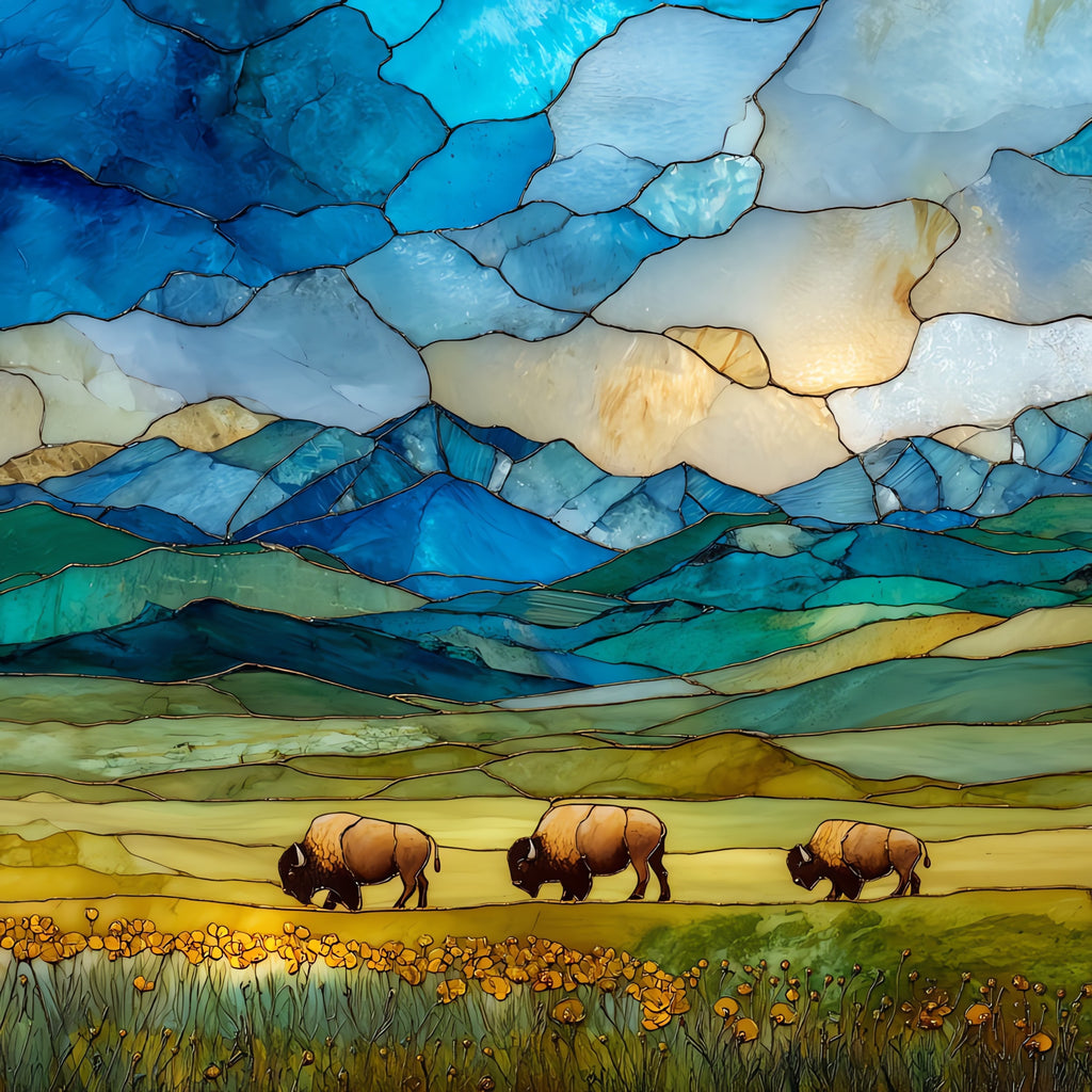 the National Bison Range — ceramic art tile