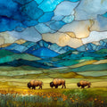 the National Bison Range — ceramic art tile