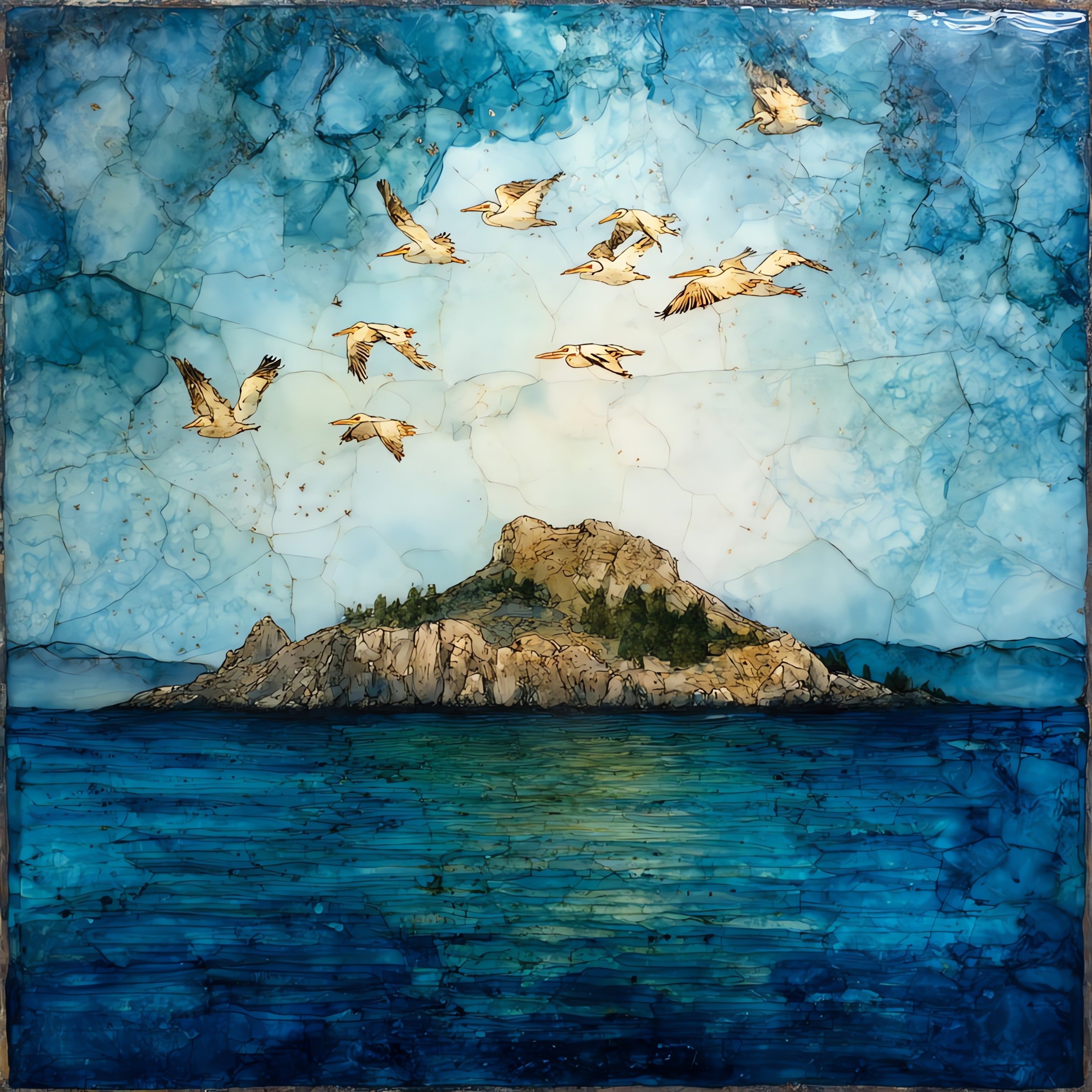 Anaho Island — ceramic art tile