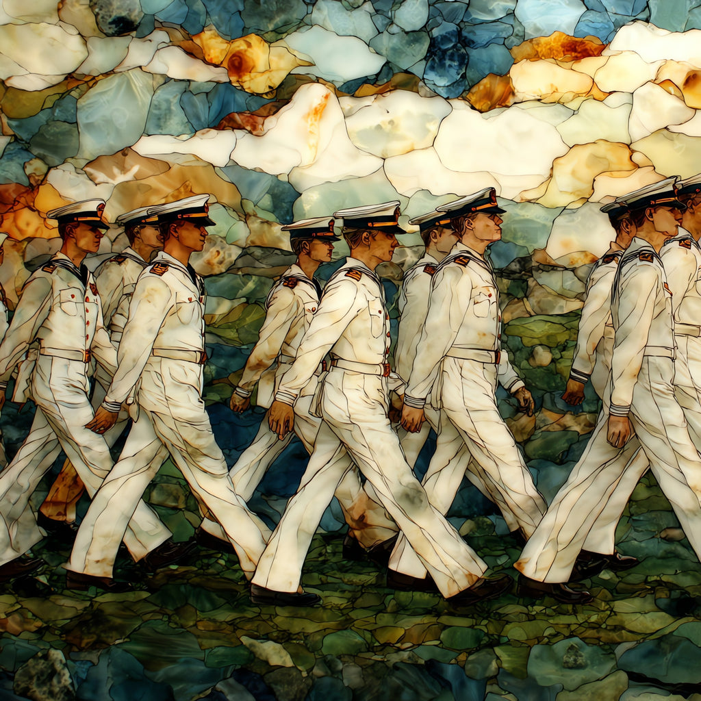 a Naval Academy plebe parade in — ceramic art tile
