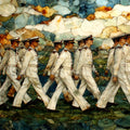 a Naval Academy plebe parade in — ceramic art tile