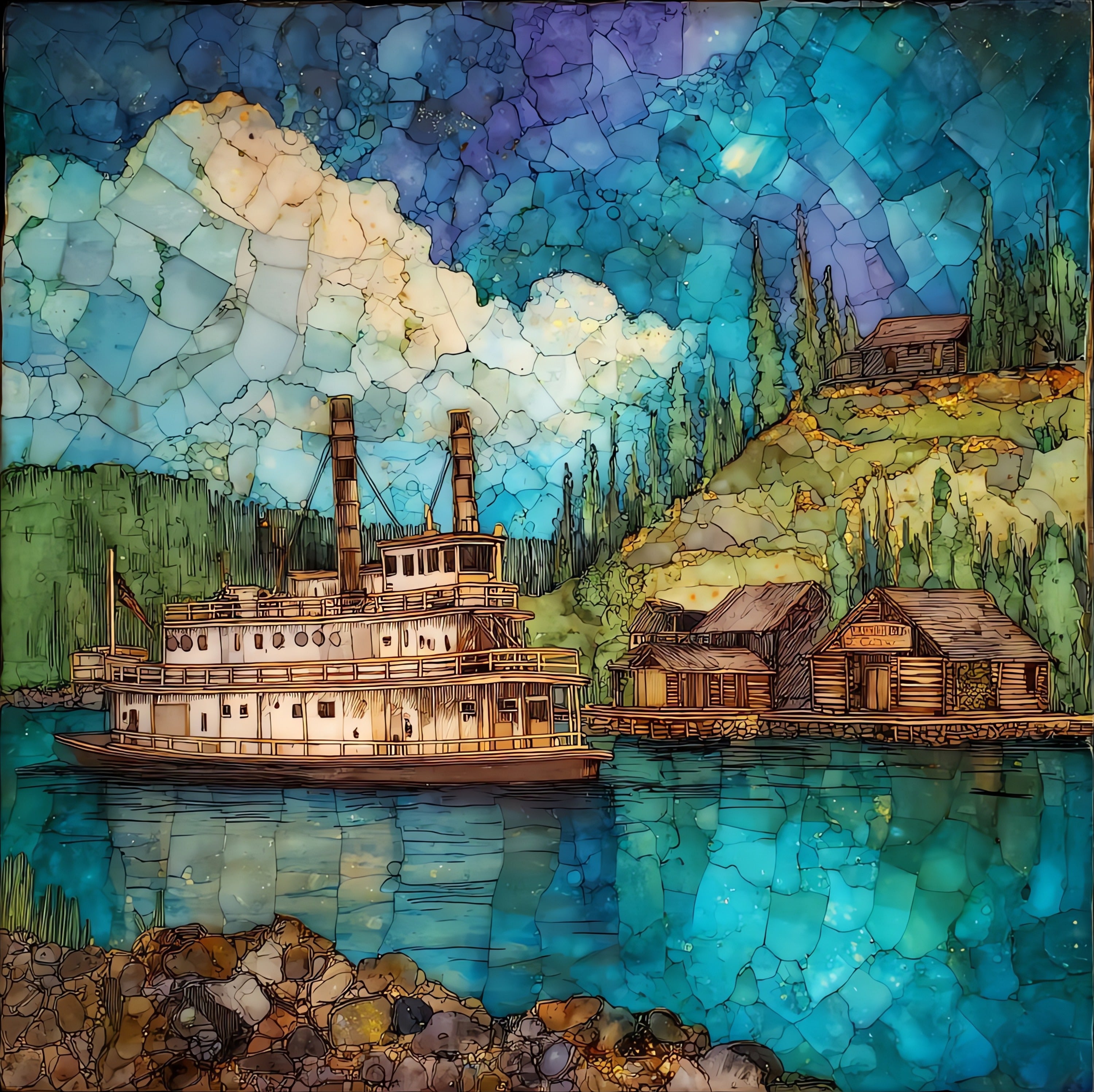 Pioneer Park — ceramic art tile