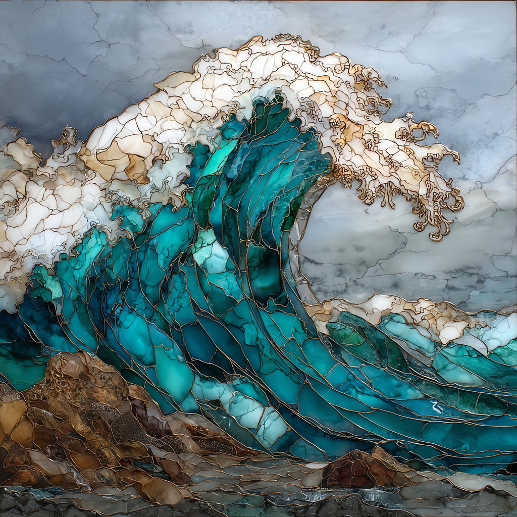 Mavericks Half Moon Bay — ceramic art tile
