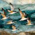 Boca Chica Beach SpaceX launchpad on — ceramic art tile