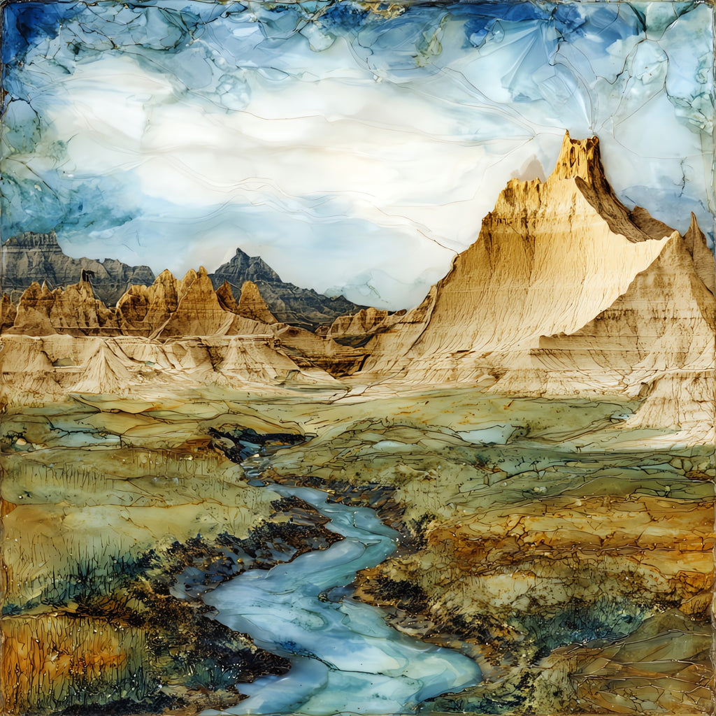 Badlands Sage Creek Wilderness — ceramic art tile