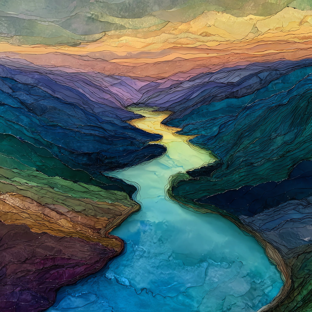 the Delaware River — ceramic art tile