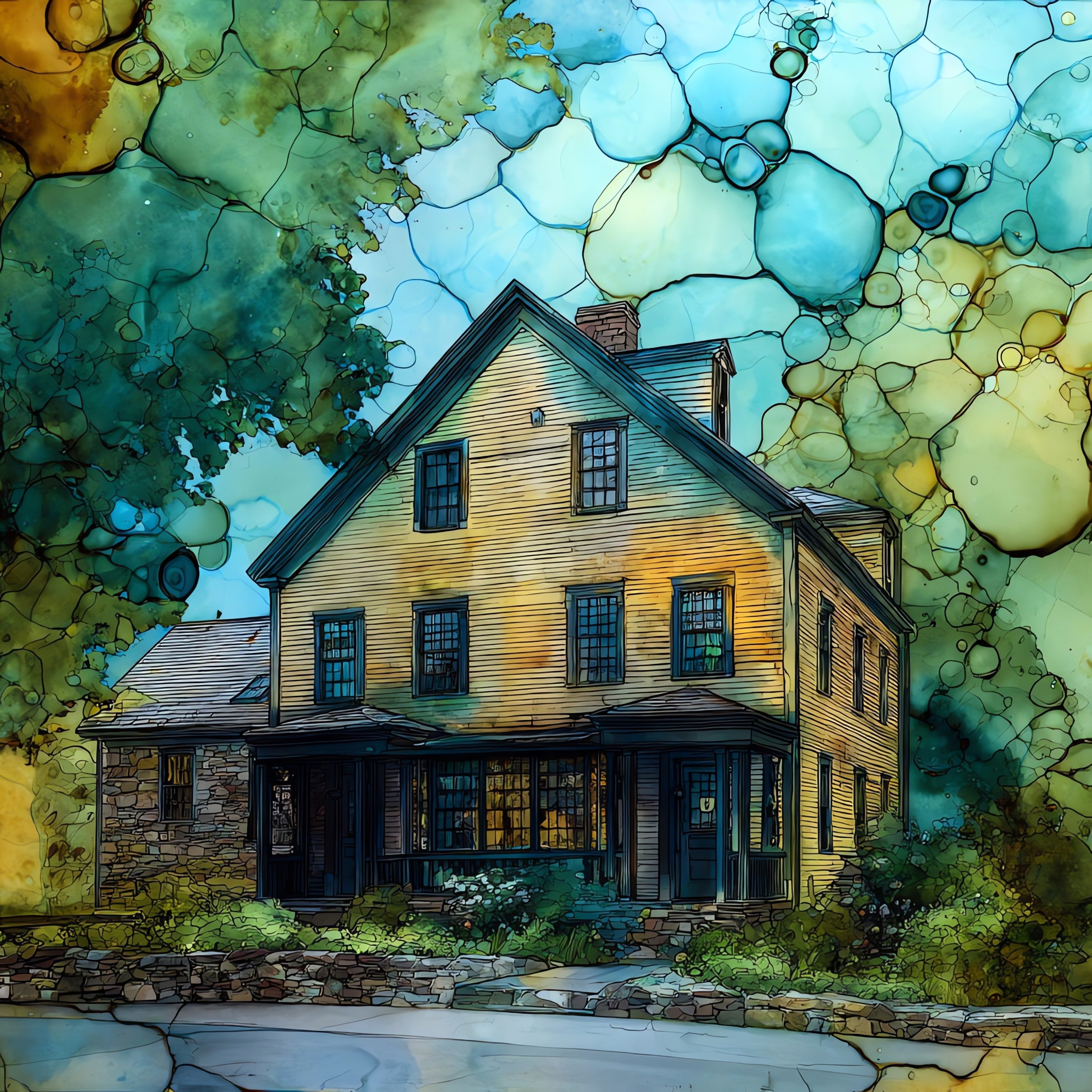the Old Constitution House — ceramic art tile