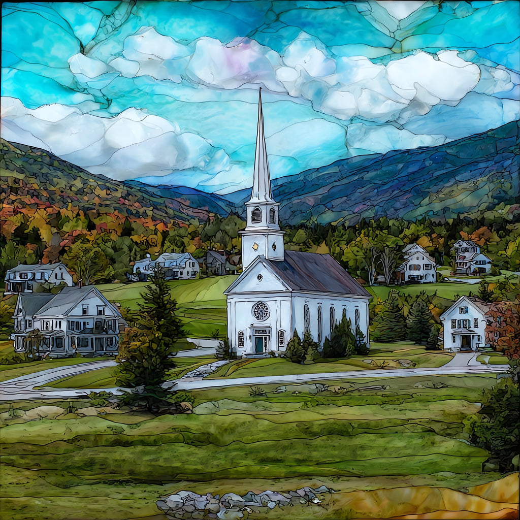 Craftsbury Common — ceramic art tile