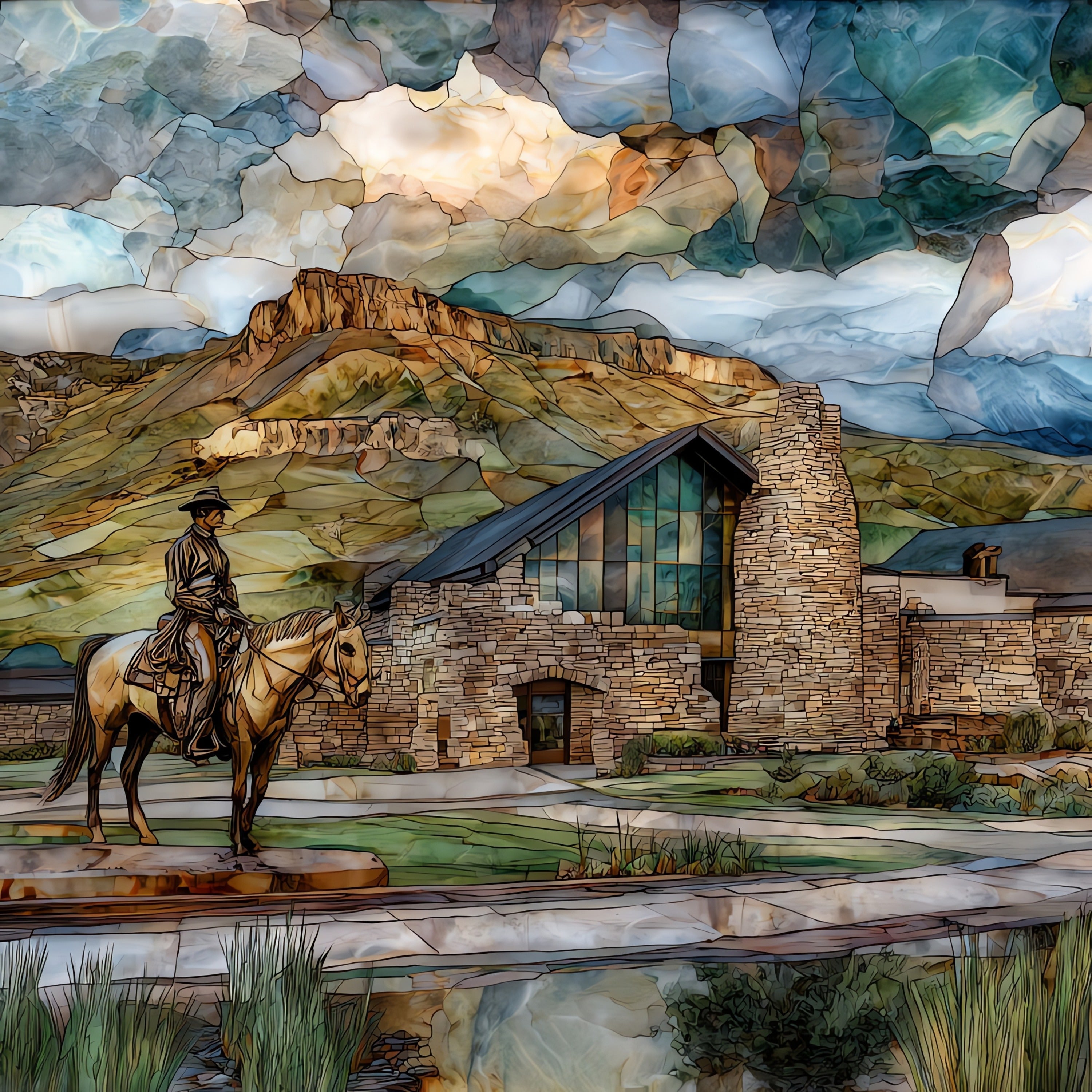 the Buffalo Bill Center of the West in — ceramic art tile