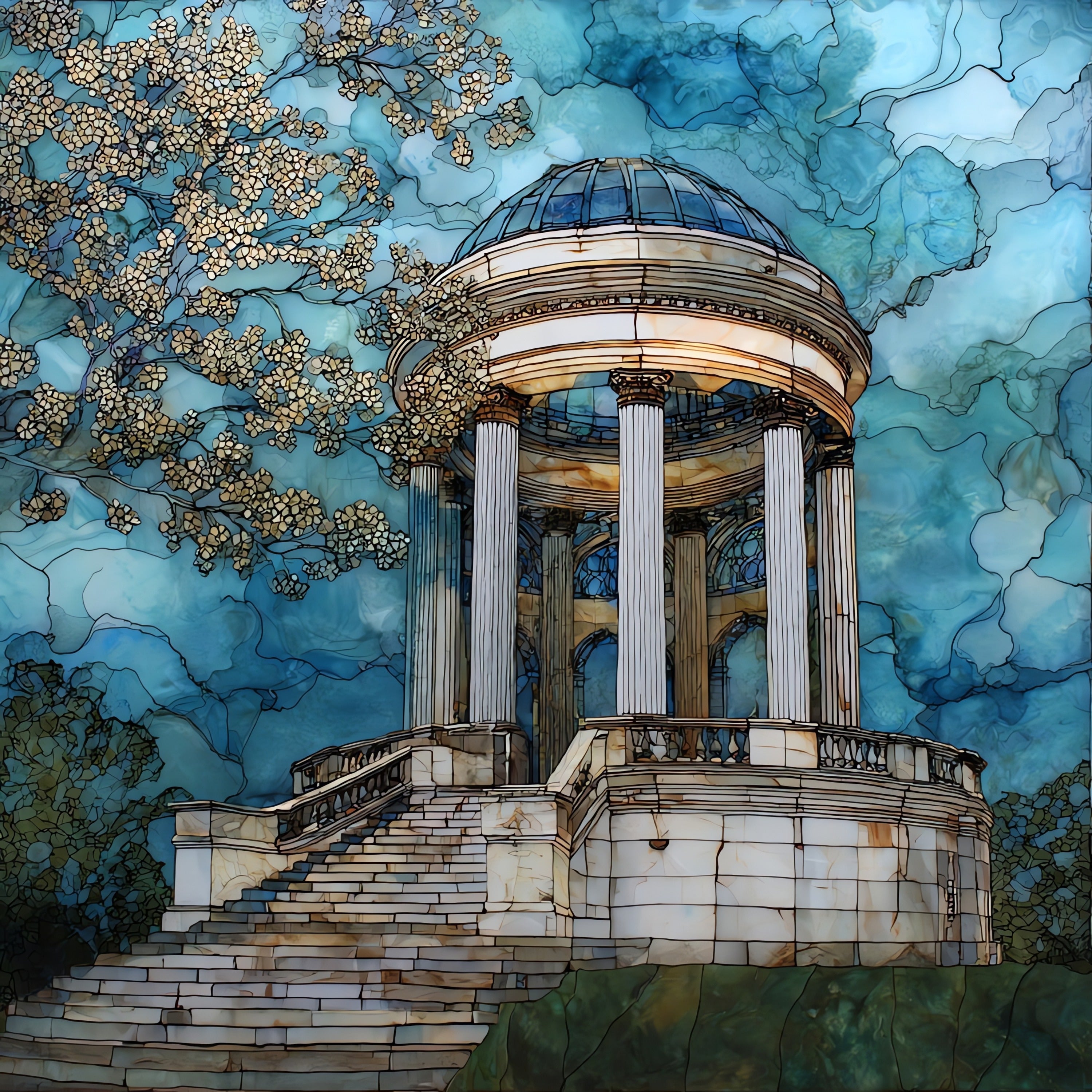 the Illinois Memorial — ceramic art tile