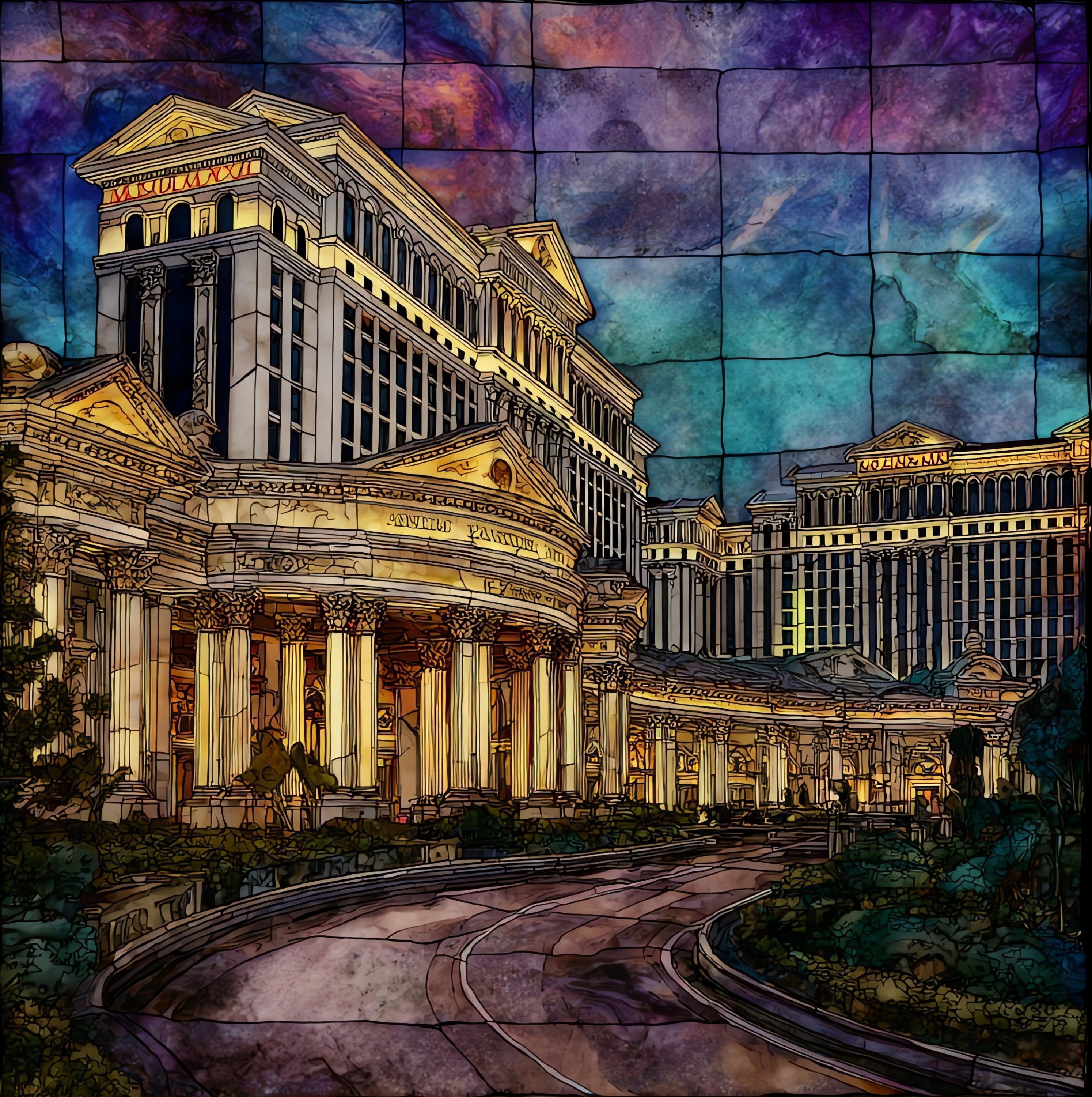 Caesars Palace — ceramic art tile