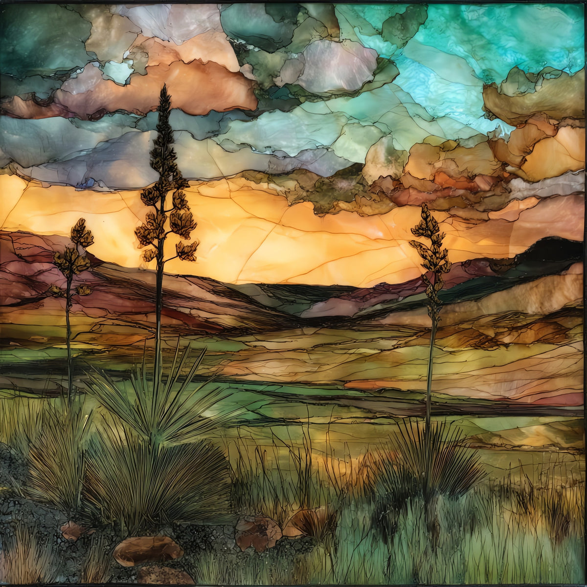 the James River Valley — ceramic art tile