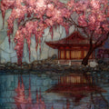 Hirano Shrine Sakura — ceramic art tile