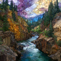 Clarks Fork Canyon — ceramic art tile