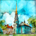 the First Baptist Church — ceramic art tile