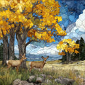 mule deer — ceramic art tile