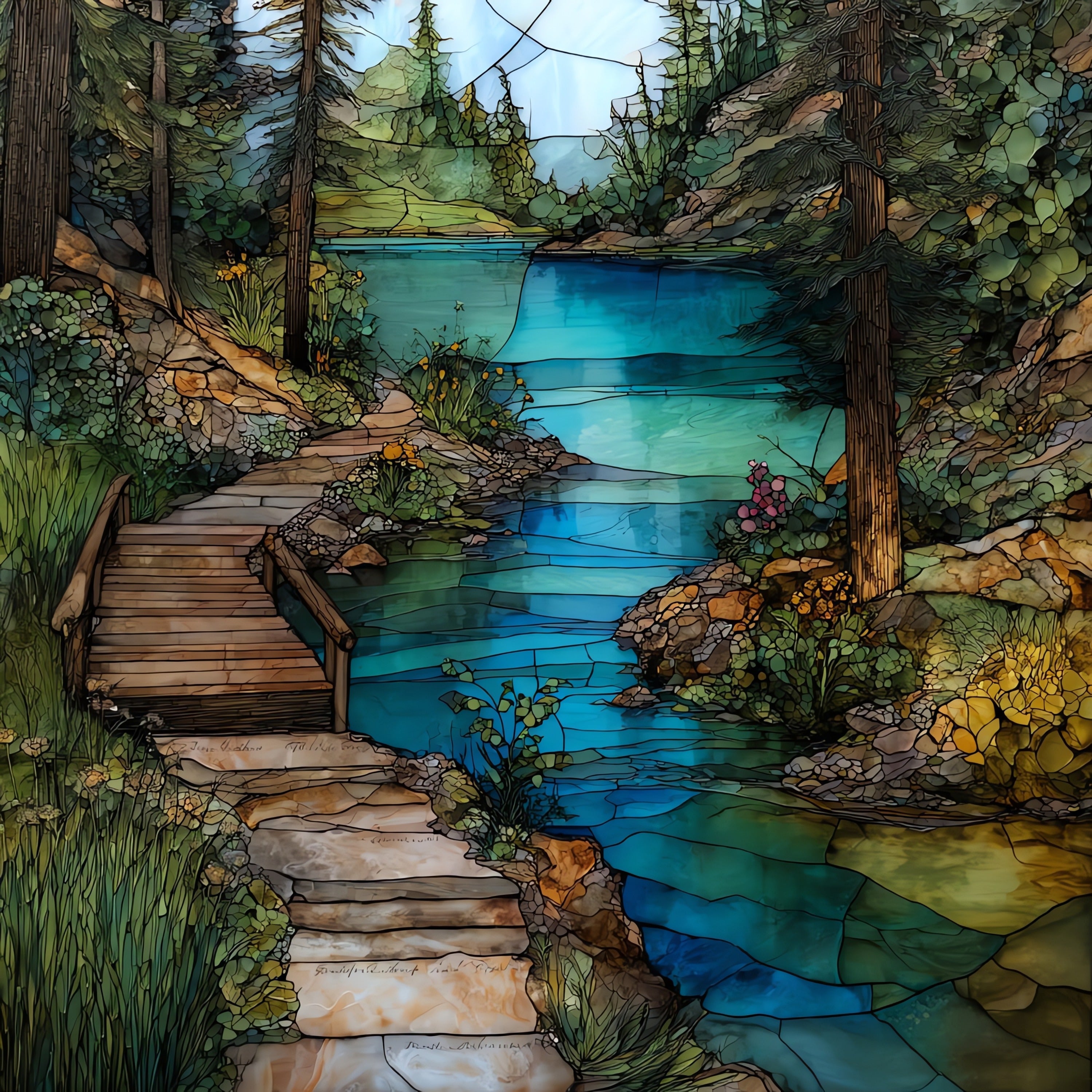 Bear Creek Lake State Park — ceramic art tile