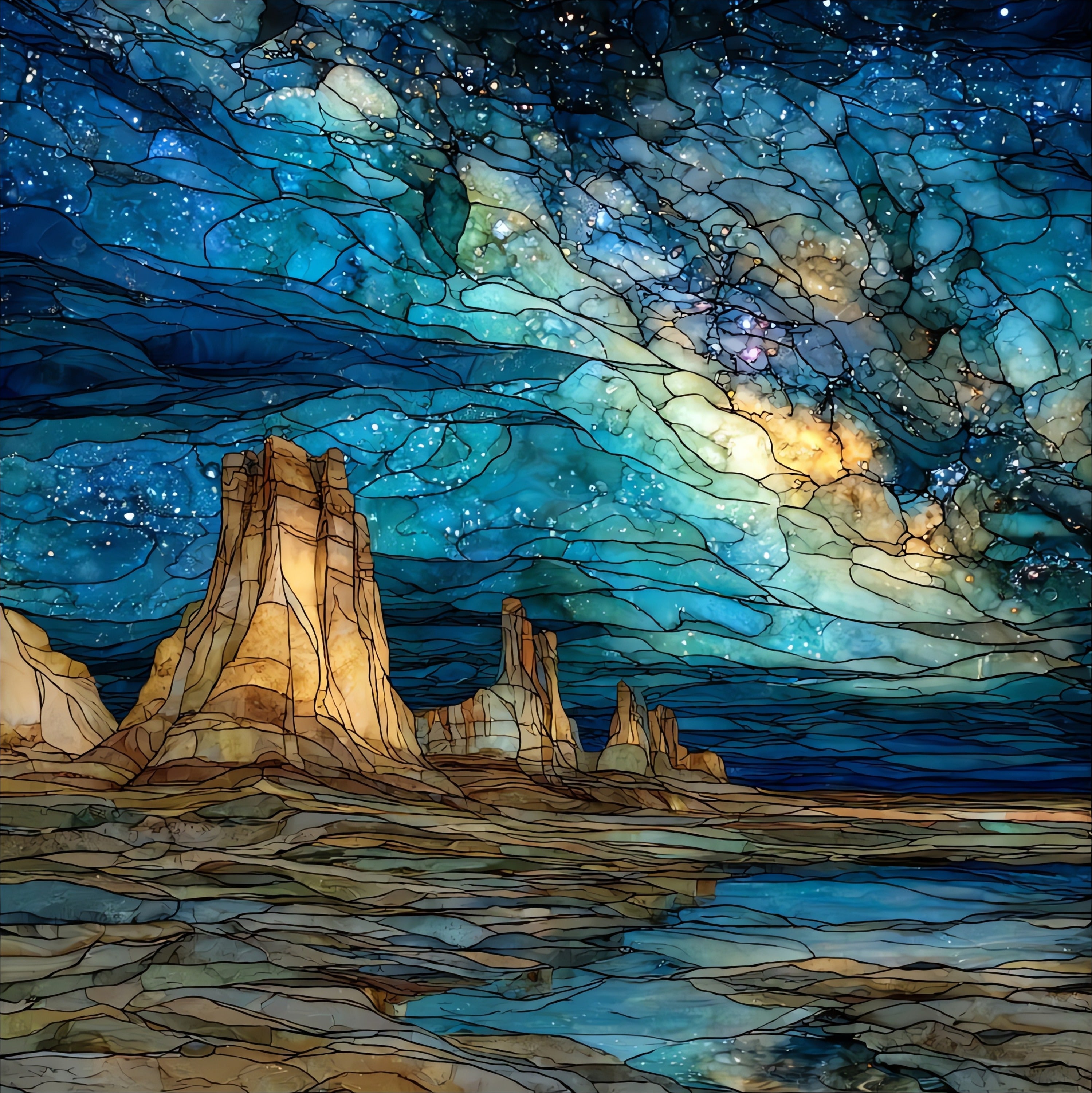 Monument Rocks — ceramic art tile