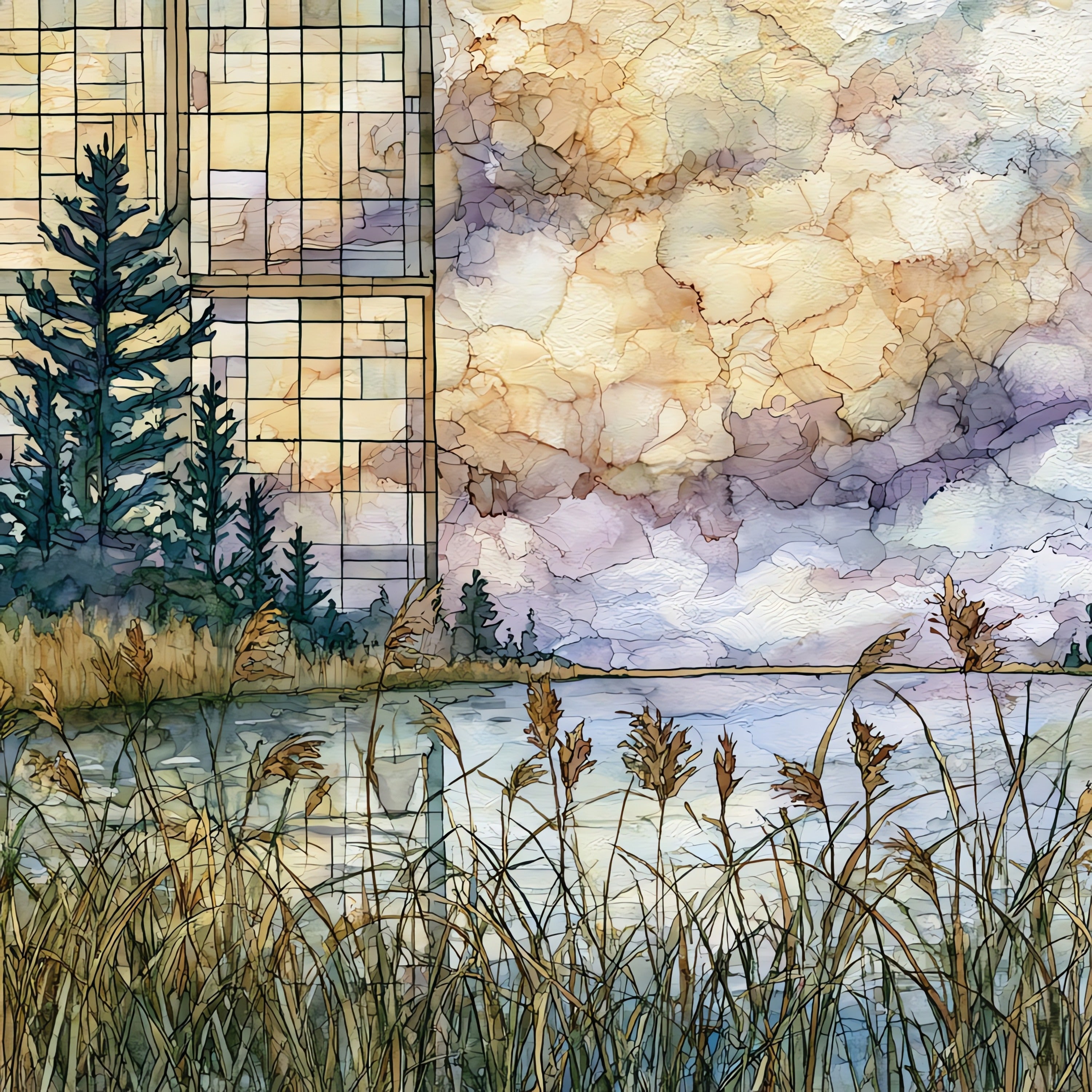 Lake James — ceramic art tile