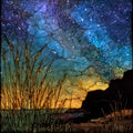 the Milky Way over — ceramic art tile