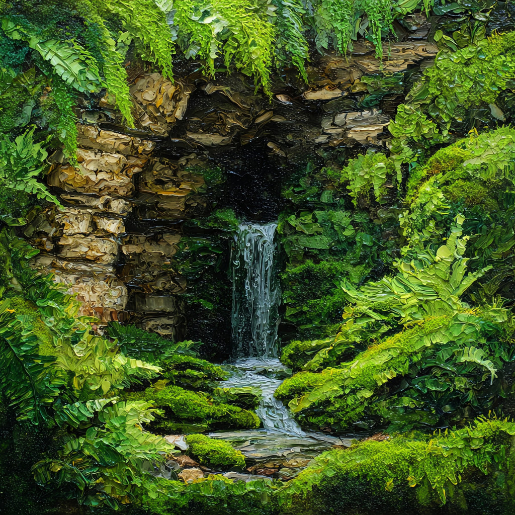 Lost Creek Falls — ceramic art tile