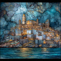 Peniscola Castle Old Town on the Sea — ceramic art tile