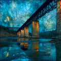 the Platte River bridge — ceramic art tile