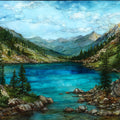 a high alpine lake — ceramic art tile