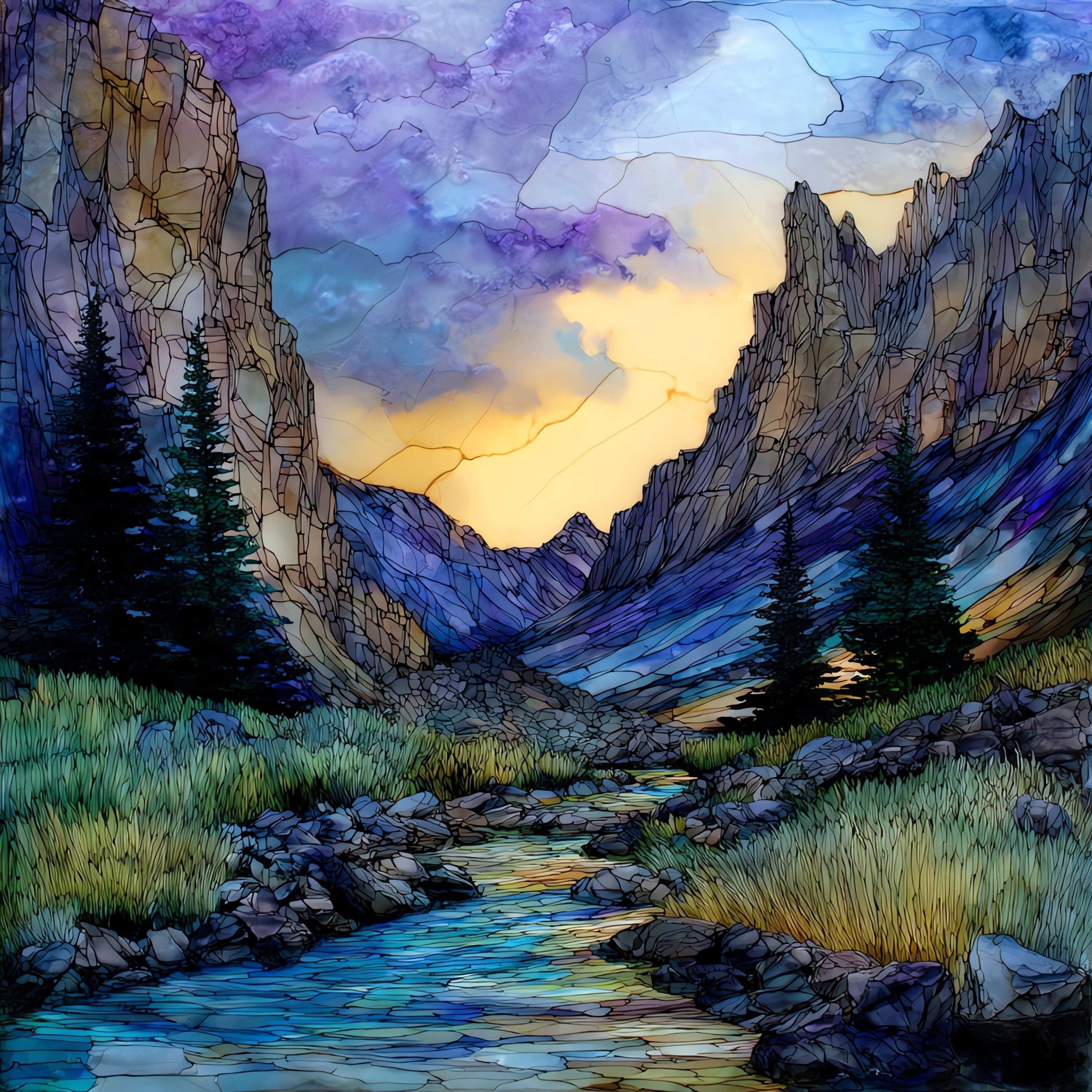 Death Canyon — ceramic art tile