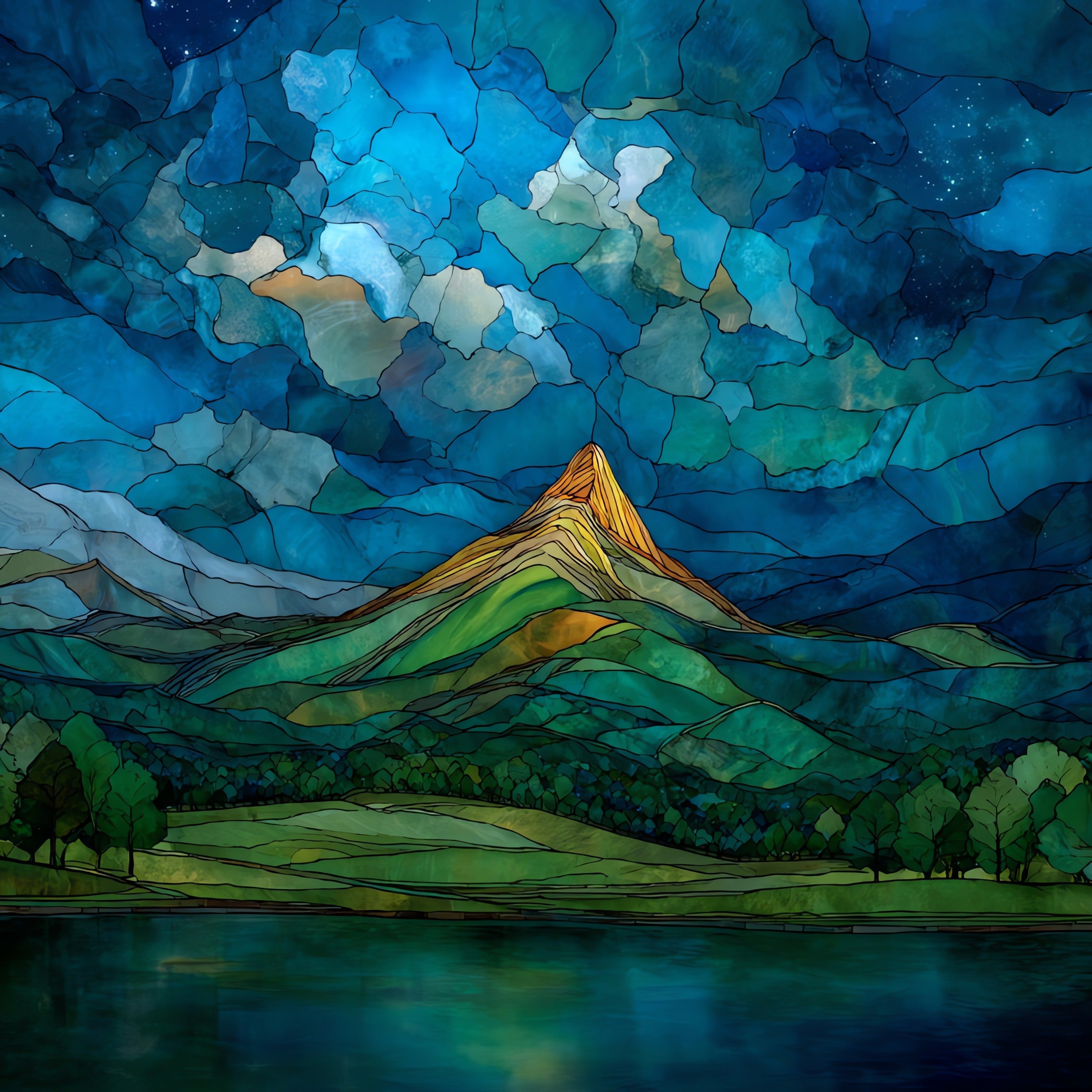 Peaks of Otter Sharp Top in — ceramic art tile