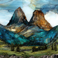 Pilot Peak and Index Peak — ceramic art tile