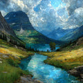 Many Glacier Grinnell Glacier — ceramic art tile