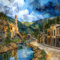 the Pintler Scenic Route — ceramic art tile